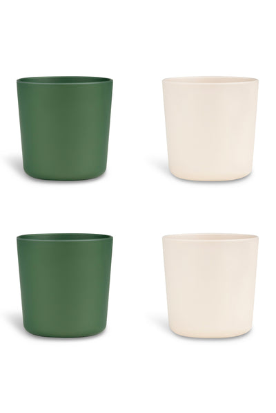 Citron Eco Eco Cups Set of 4 in Green/ Cream