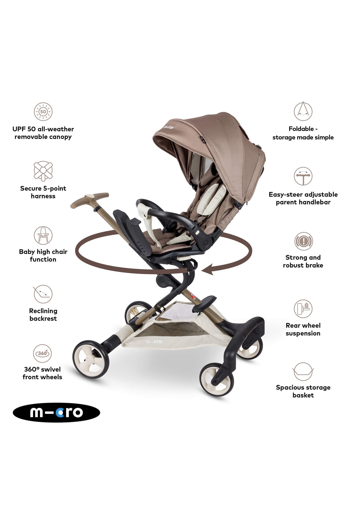 Lightweight stroller with storage on sale