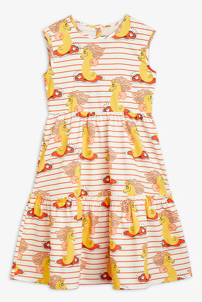 mini rodini Mini Rodini UNICORN SEAHORSE WOVEN DRESS