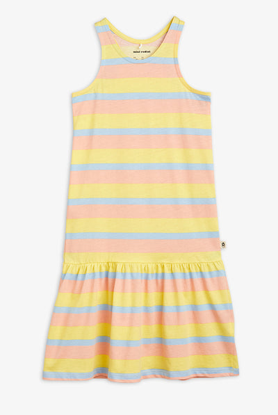 mini rodini PASTEL STRIPE TANK DRESS