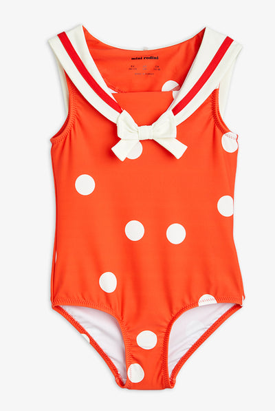 mini rodini POLKA DOTS SAILOR SWIMSUIT