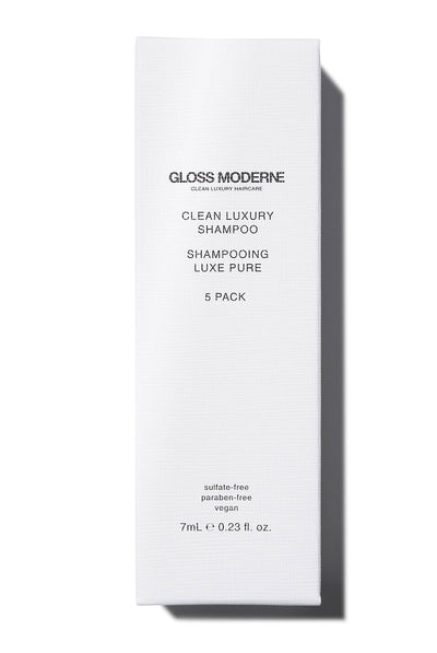 Clean Luxury Travel Shampoo (5-pack) by Gloss Moderne
