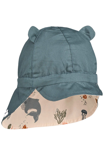 LIEWOOD GORM REVERSIBLE SUN HAT SEA CREATURE / SANDY