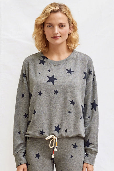 Stars Cinched Sweatshirt by Sundry
