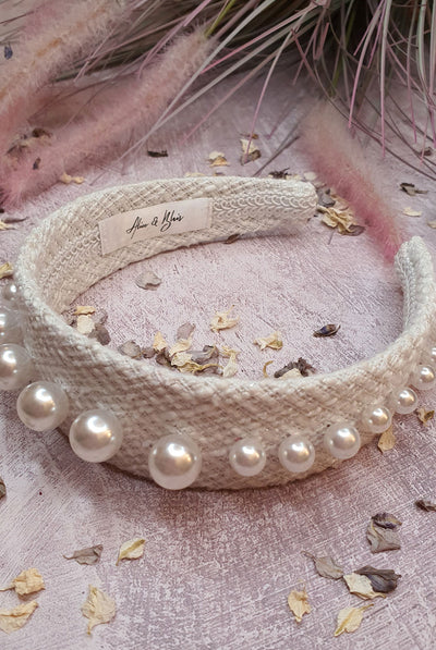 Angelica Pearl Headband by Alice & Blair. 