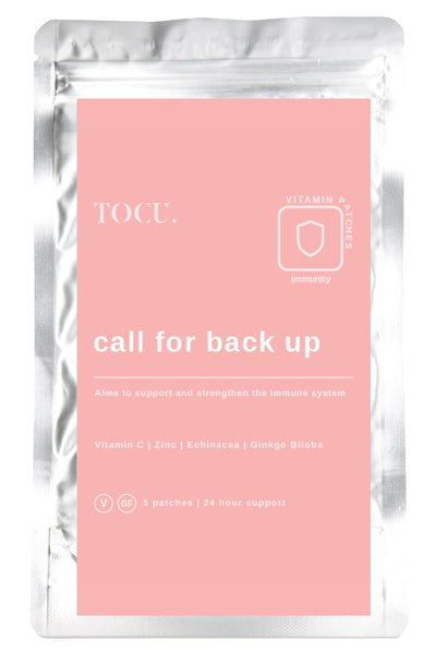 TOCU CALL FOR BACK UP IMMUNITY VITAMIN PATCHES - TRAVEL SIZE