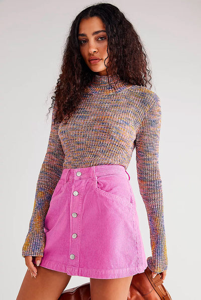 Free People Ray Cord Mini Skirt