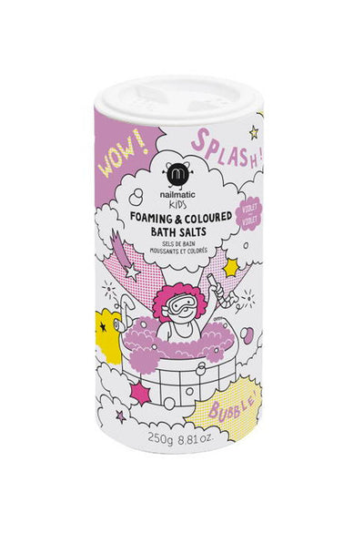 nailmatic kids FOAMING BATH SALTS Purple Bath Salts