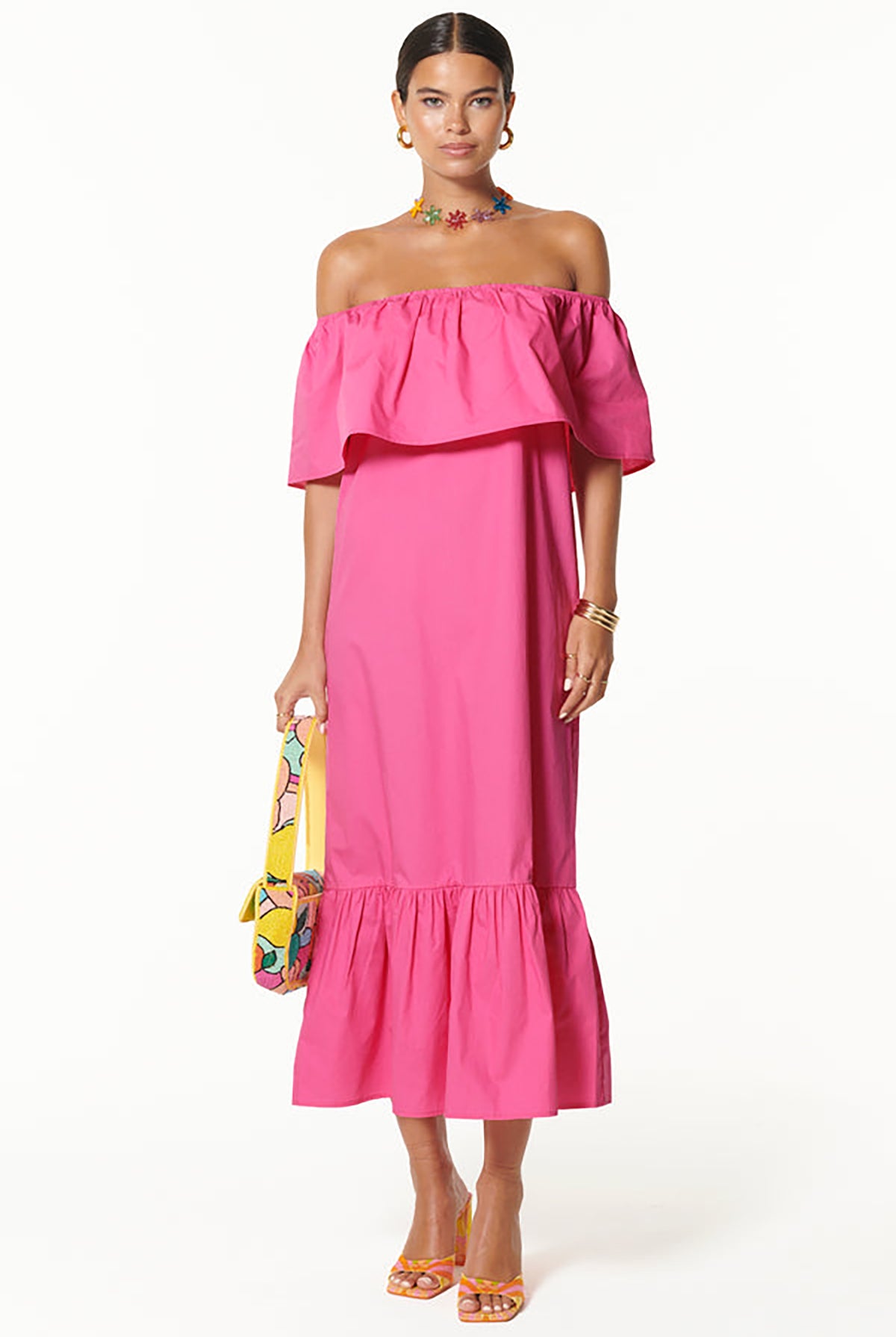 Rosie strapless ruffle clearance dress