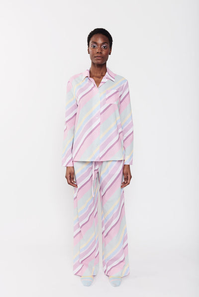 Olivia Rubin Peggy Multi Pastel Stripe Pyjamas