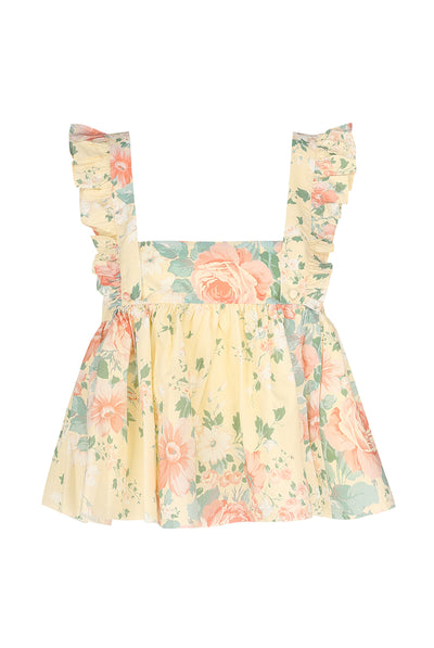 Selkie Ruffle Apron Top in Fantasy