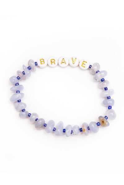 TBalance Brave Gold - Blue Lace Agate Crystal Healing Bracelet