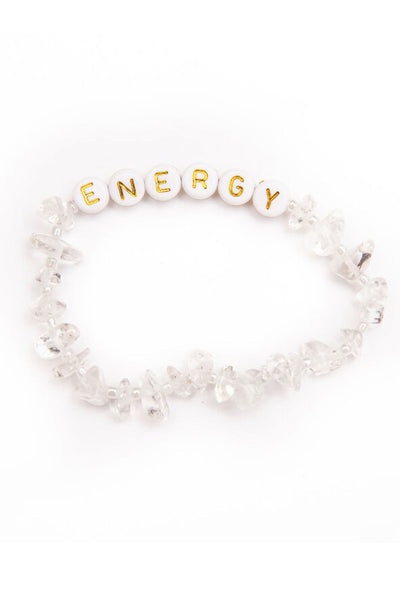 Energy Gold - Clear Quartz Crystal Healing Bracelet
