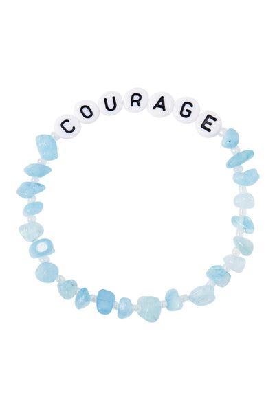 TBalance COURAGE Aquamarine Crystal Healing Bracelet