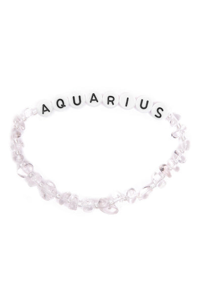 AQUARIUS Clear Quartz Crystal Healing Bracelet