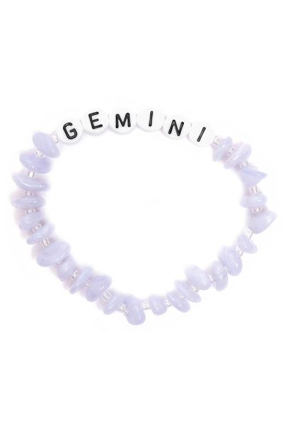 TBalance GEMINI Blue Lace Agate Crystal Healing Bracelet